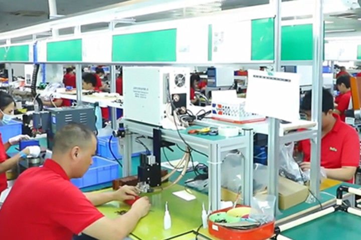 SHENZHEN KLESMAN TECHNOLOGY CO LTD linha de produção do fabricante